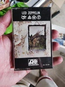 Led Zeppelin 4 IV Zoso Symbols Cassette Tape Atlantic CS 19129 Hard Rock - Picture 1 of 4