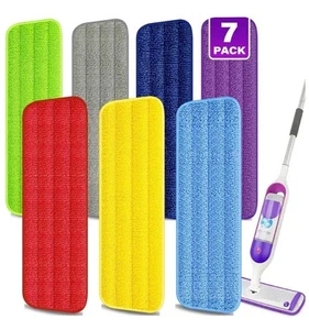 7er Pack Wiederverwendbare Wischpads für Swiffer PowerMop - Mexiserris Multicolor PowerMop Pads - Bild 1 von 8