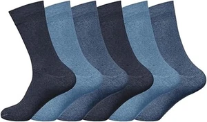 6 & 12 Paar extra breite lose Diabetikersocken Big Foot Socken für Herren weich UK 11-14 - Bild 1 von 4