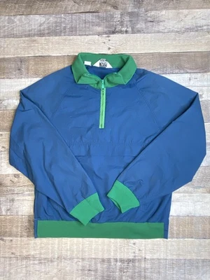 Vtg 80s WOOLRICH Jacket Bomber Windbreaker Green Blue Made In USA Size L - Image 1 of 4