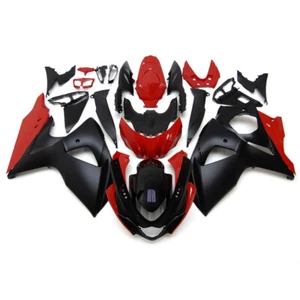 Bodywork for 2009 2016 GSXR1000 Suzuki Injection Fairings Matte Black Gloss Red - Picture 1 of 10