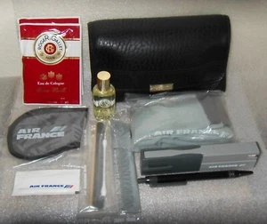 Vintage Ted Lapidus Leder Air France Toilettenartikel Amenity Clutch Tasche volle Premiere - Bild 1 von 15
