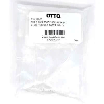 C101199-05 OEM NEW OTTO AUDIO ACCESSORY REPLACEMENT Q.DIS. TUBE CLR EARTIP QTY 5 - Image 1 of 4