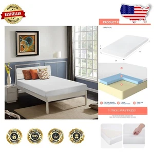 Medium Firm Twin Mattress with Gel Memory Foam - CertiPUR Certified Comfort - Picture 1 of 8