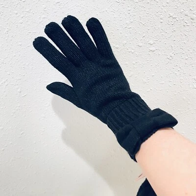 Guantes Kate Spade tejidos con lazo para mujer negros de moda talla única nuevos con etiquetas Foto 1 de 4