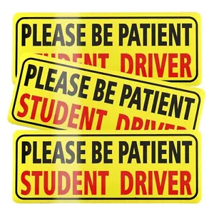 3PCS Student Driver Magnet - Reflective New Driver Safety Bumper Sticker Set - Picture 1 of 6