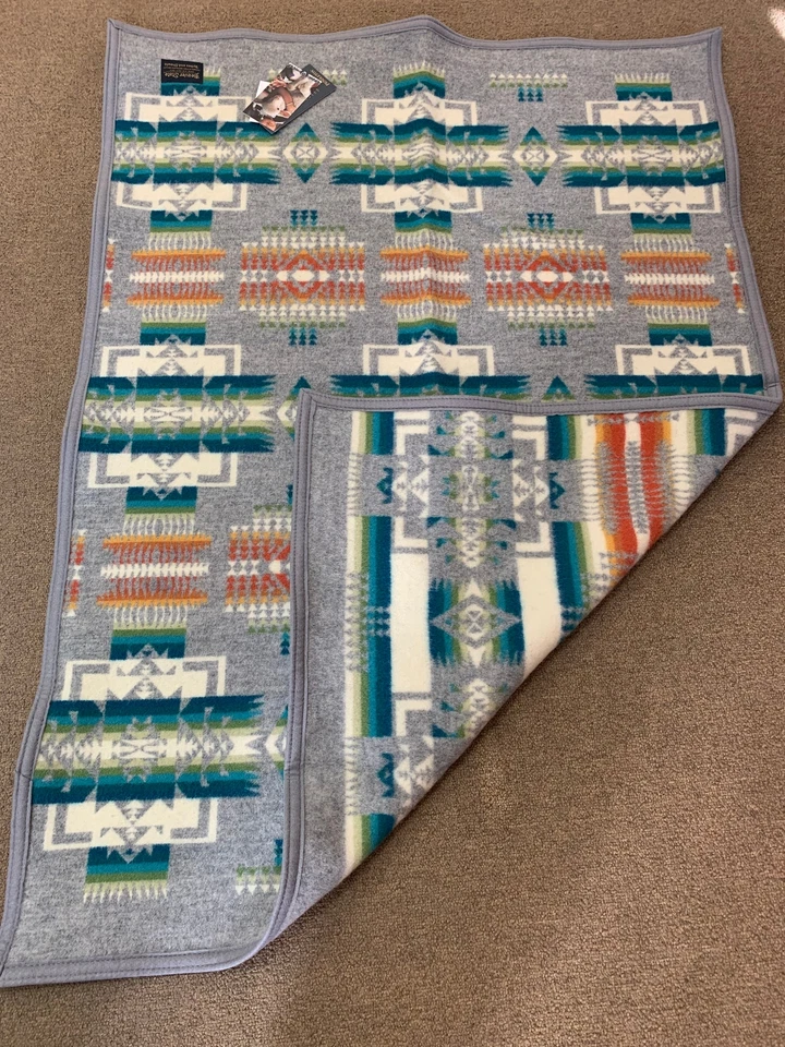 Pendleton Chief Joseph Crib Blanket Grey; 32”x44” - Image 1 of 1