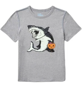 Cat & Jack Halloween Shark T Shirt, Glows, Boys Size XXL (16-18) New - Picture 1 of 1