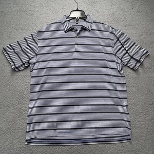 Peter Millar Sommer Comfort Poloshirt Herren XL blau weiß gestreift bestickt - Bild 1 von 11
