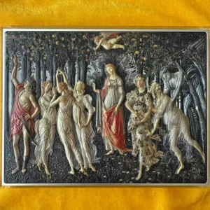 Ciad 2024 Botticelli dipinto La Primavera 30,5 oz (Cu+Argento) moneta argento - Foto 1 di 6