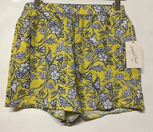 NUEVO Talla XS Universal Thread Pantalones Cortos Amarillo Mezcla Lino - Imagen 1 de 4