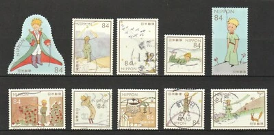 JAPAN 2019 THE LITTLE PRINCE NOVELLA 84 YEN COMP. SET OF 10 STAMPS IN FINE USED - Image 1 of 4