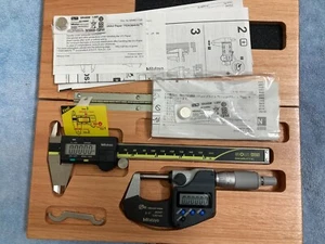 Mitutoyo Digital Micrometer & Caliper Set - Picture 1 of 24