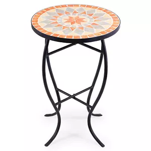 Mosaic Plant Stand Table Coffee Outdoor Decorate Side Garden Patio Flower Table - Picture 1 of 10