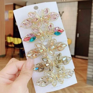Trendy Diamond Butterfly Hairclip - Metal Ponytail Hairpins Wedding Headwear 1p - Picture 1 of 17