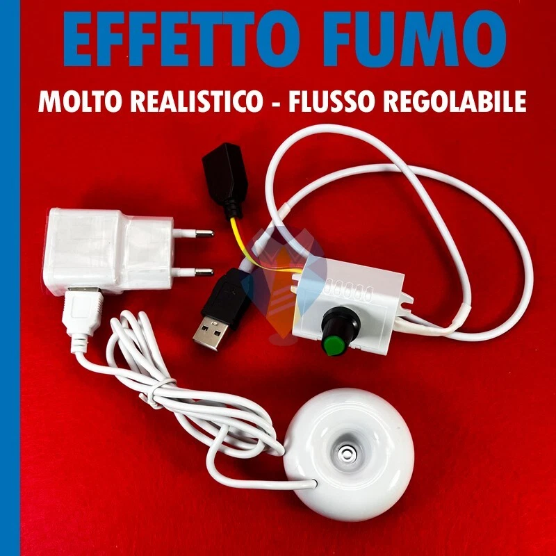 Effetto fumo con flusso regolabile ideale per diorami, presepi, modellismo