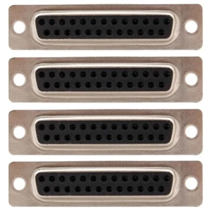 4 Pcs D-SUB DB25 25-Pin Female Assembly Solder Jack Connector Cup Socket DB 25 - Bild 1 von 6