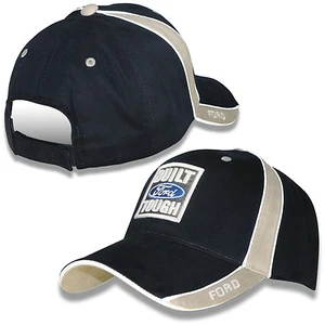 Built Ford Tough Navy Blue and Khaki Cotton Adjustable Hat - Picture 1 of 4