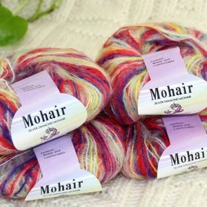 Sale New 4BallsX25g Luxury Soft Mohair Lace Rug Shawl Sweaters Crochet Yarn 50 - Picture 1 of 12