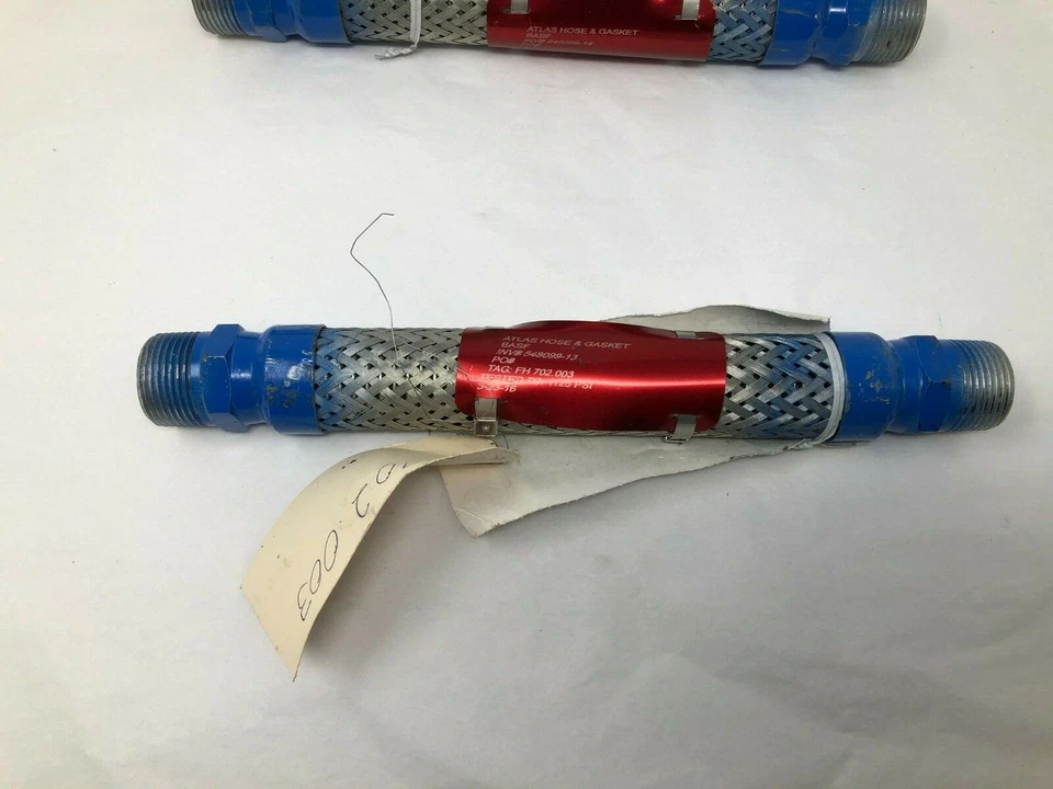 Atlas Hose FH702.003 1″x11-1/2″ OAL 1125PSI Braided SS Flexible Hose Joint - Image 1 of 3