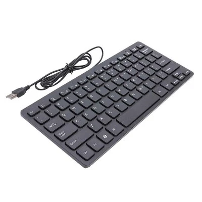 Super Slim Mini Wired Keyboard K1000 USB Multimedia Waterproof Keypad Universal - image 1 of 4