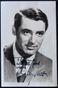 Cary Grant handsignierte Postkarte aus Rod Sterling Nachlass - Bild 1 von 4