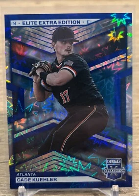 2023 Panini Elite Extra Edition Cade Kuehler RC FOTL Blue #'d /16 Braves - Image 1 of 2