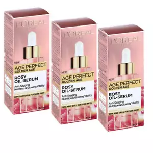 3x L'Oreal Paris Age Perfect Golden Age Rosy Oil-Serum 30mL - Picture 1 of 7