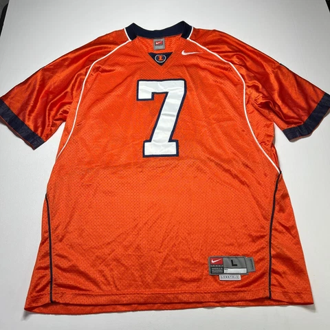 University of Illinois (U of I) Football Jersey #7 Mens L Orange Fighting Illini Cover