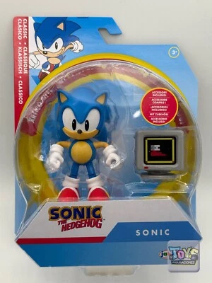 Sonic con Monitor - Clásico Sonic The Hedgehog 4" Figura Articulada Jakks Pac. Foto 1 de 4