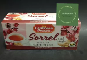Caribbean Dreams Sorrel with Ginger Herbal Tea (1.34oz) 2x 24 Tea Bags - Picture 1 of 1