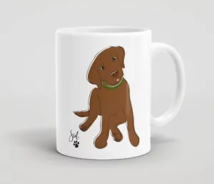 Cachorro Labrador de Chocolate Personalizado - Taza - Imagen 1 de 8