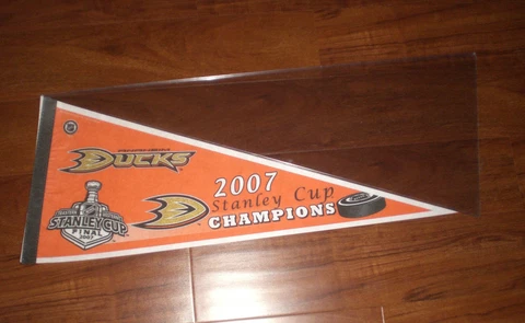 2007 ANAHEIM DUCKS STANLEY CUP CHAMPIONS PENNANT - NEW Cover