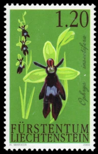 LIECHTENSTEIN 1242 - Orchids "Ophrys insectifera" (pb85879) - Picture 1 of 1
