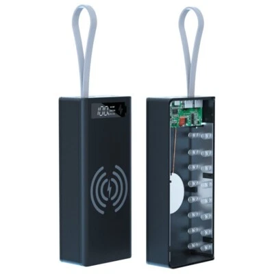 18650  Power Bank Case w/ Wireless Charger (Black) - Image 1 of 3