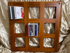 Solid Wood Wall mount CD Rack / Display Holds 108 CD Dark Cherry Finish