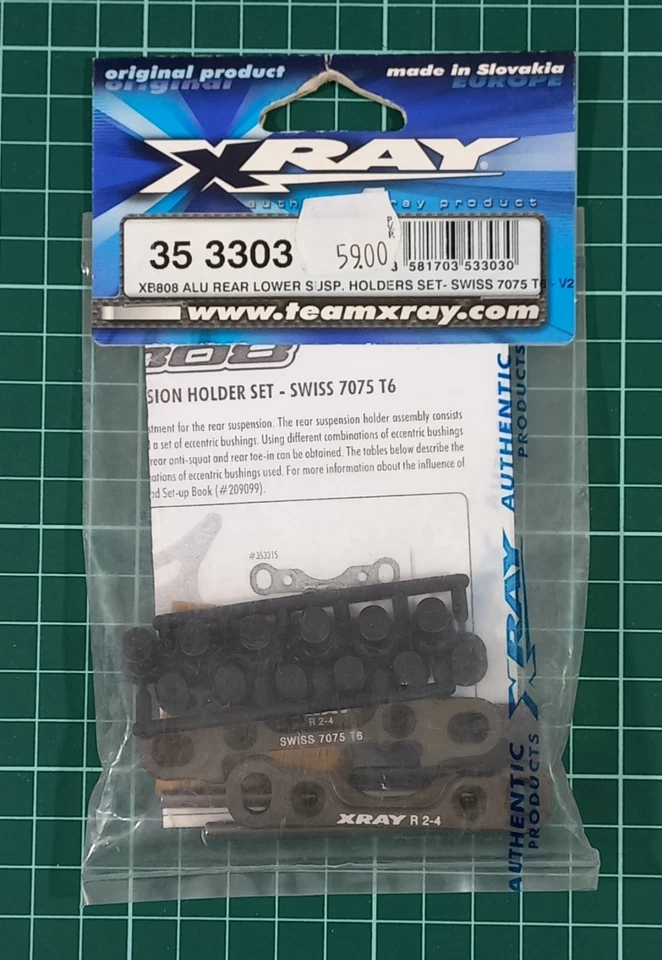 XRAY rc 1 8 XB808 354051 Graphite Center Differential Mounting Plate