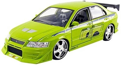 FAST FURIOUS Modello DieCast MITSUBISHI LANCER VII Verde BRIAN Scala 1/24 JADA - Immagine 1 di 4