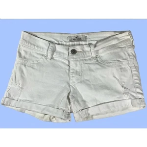 Hollister Junior Distressed Short Shorts White Size 30 - Picture 1 of 3