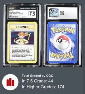 Misty 018/132 Gym Heroes Holo Rare 2000 CGC 7.5 NEAR MINT+ - Picture 1 of 3