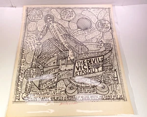 HOWARD FINSTER Original Signed Print From 1984 Exhibition In Atlanta - Picture 1 of 20