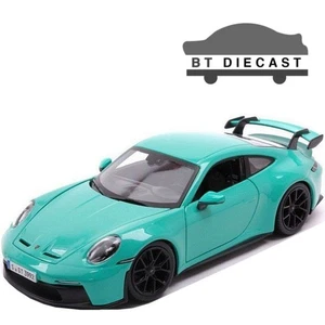 BBURAGO PORSCHE 911 GT3 1/24 DIECAST MODEL CAR GREEN 21104 - Picture 1 of 2