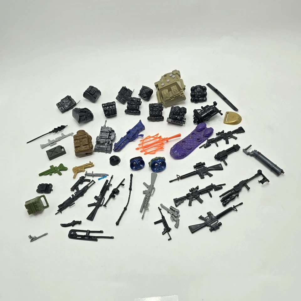 Vintage G.I. Joe 1980s-90s  Accessories Weapons Helmets Backpacks Missiles LOT - Image 1 of 4