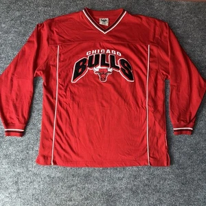 Vintage Chicago Bulls Lee Sport LS Shirt Y2K rot V-Ausschnitt Sweatshirt Herren XL - Bild 1 von 6