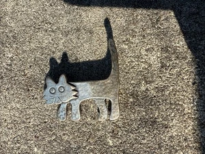Silpada Hammered Sterling Silver 925 Kitty Cat Brooch Pin - Picture 1 of 4