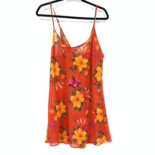UNDERCOVER Abito lingerie babydoll trasparente vintage Victorias Secret donna taglia L floreale tropicale