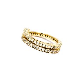 Flex-Memoryring 585/Gelbgold mit Brillanten 0,75ct wesselton-si NEU!!! - Bild 1 von 3