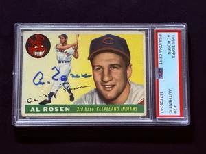 Al Rosen Signed Autograph 1955 Topps #70 PSA DNA - Picture 1 of 3
