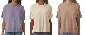 Nuevo con etiquetas Espléndido Suéter Top Mujer Tejido Cuadrado Crew Relajado Informal Tallas L y XL - Imagen 1 de 10