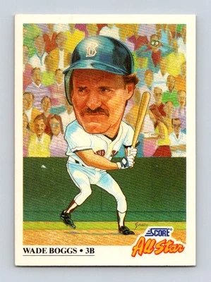 1991 Score #393 Wade Boggs Boston Red Sox - Image 1 of 2